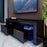 Modern LED TV Cabinet Entertainment Unit Stand High Gloss Furniture 1600mm Black