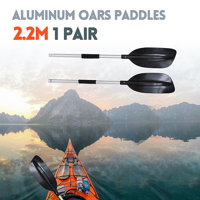 Premium 220cm Aluminum Adjustable Kayak Canoe Paddle Split Shaft