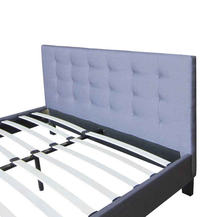 Fabric Bed Frame (Queen size, Beige color)
