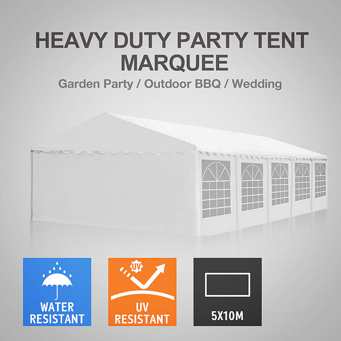 5x10m Premier Grade Heavy Duty Galvanized Frame PVC Fabric Party Tent Marquee (500g/m2)
