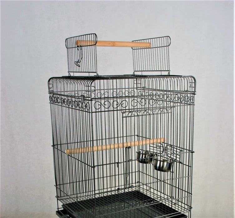 Economy Flat top Bird Cage Pet Cage Aviary Travel Stand Budgie Parrot