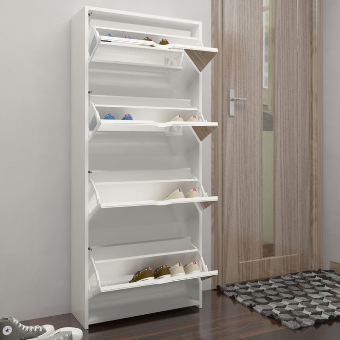 Shoe Cabinet Mirror Shoes Storage Rack Organiser Cupboard Shelf 630x240x1500mm White