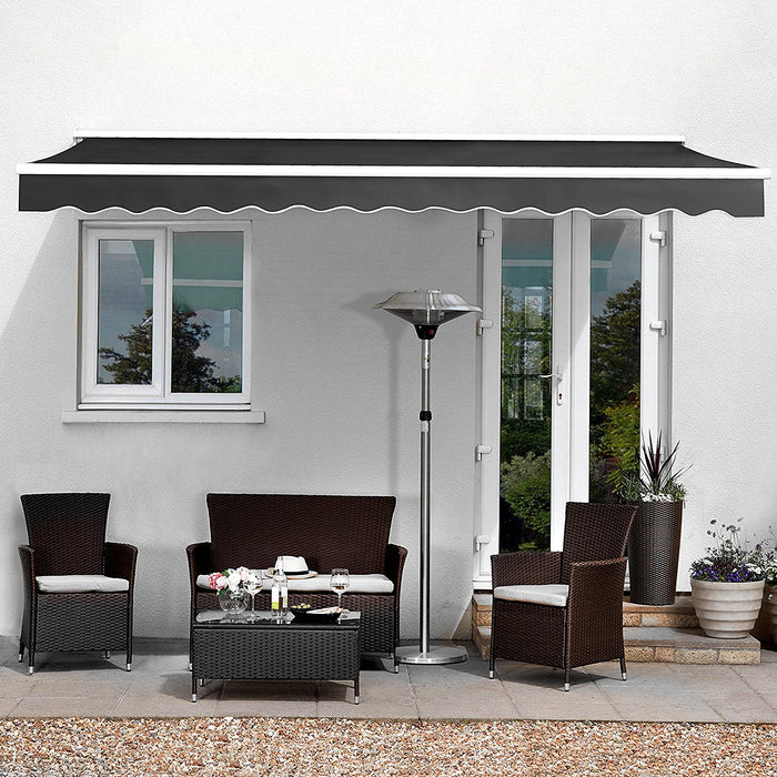 4.0x2.5m Commercial Grade Half Cassette Electric Folding Awning Black