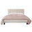 Fabric Bed Frame (Queen size, Beige color)