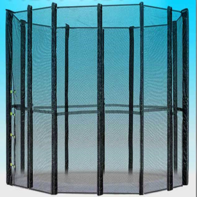 Trampoline Replacement Safety Net 16FT Netting Enclosure 12 Poles