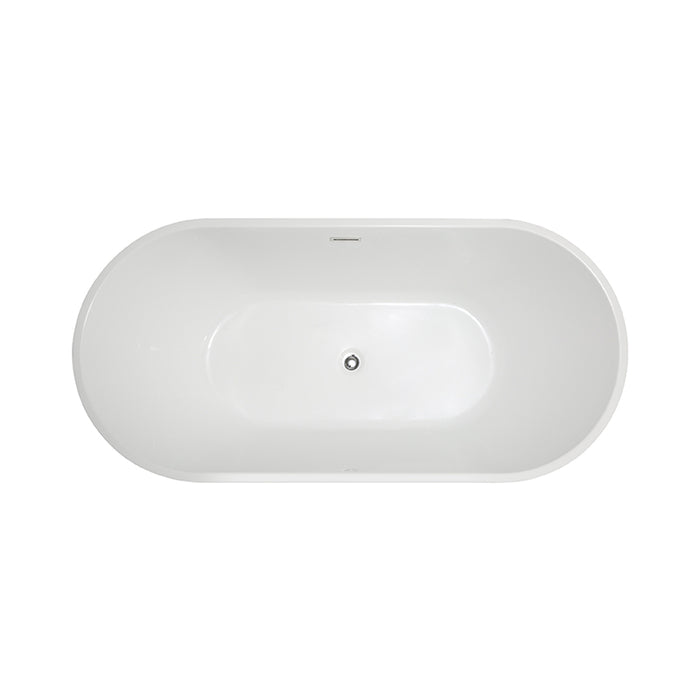 Bathroom Free Standing Bath Tub 1600x700x580mm Freestanding (7109)