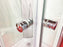 Shower Screen Cubicle Enclosure W/T Base Bathroom 1000x1000x2300mm Black Chrome 8227-3