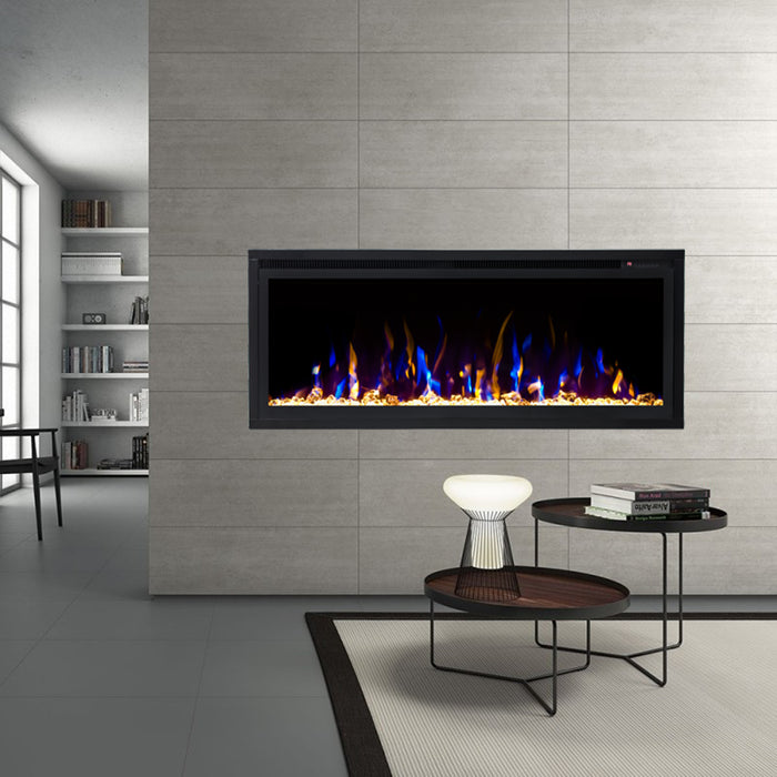 New Model 50" Slim Trim Black Built-in Recessed / Wall mounted Heater Electric Fireplace