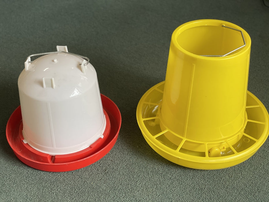 Large Chicken Poultry 6kg Feeder and 6L Water Drinker Set