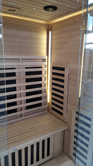 3 Person Luxury Carbon Fibre Infrared Sauna 10 Heating Panels 003G