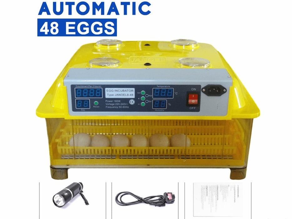 Janeol Fully Automatic 48 Eggs Incubator Kit W/ New Egg Tray