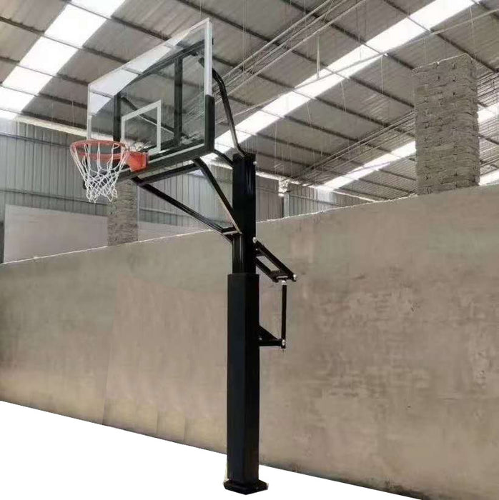NEW MODEL 72 inch Professional In-ground Basketball System with Hoop Tempered Glass Backboard