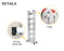 7m Folding Ladder Multipurpose Quality Aluminium Function Adjustable