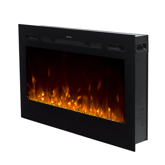 36" Black Built-in Recessed / Wall mounted Heater Electric Fireplace