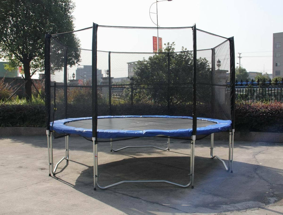 12FT Trampoline And Enclosure Set with Safety Net and Ladder