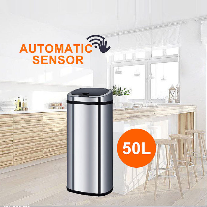 Stainless Steel Sensor Bin for Kitchen Office 50L S02-B