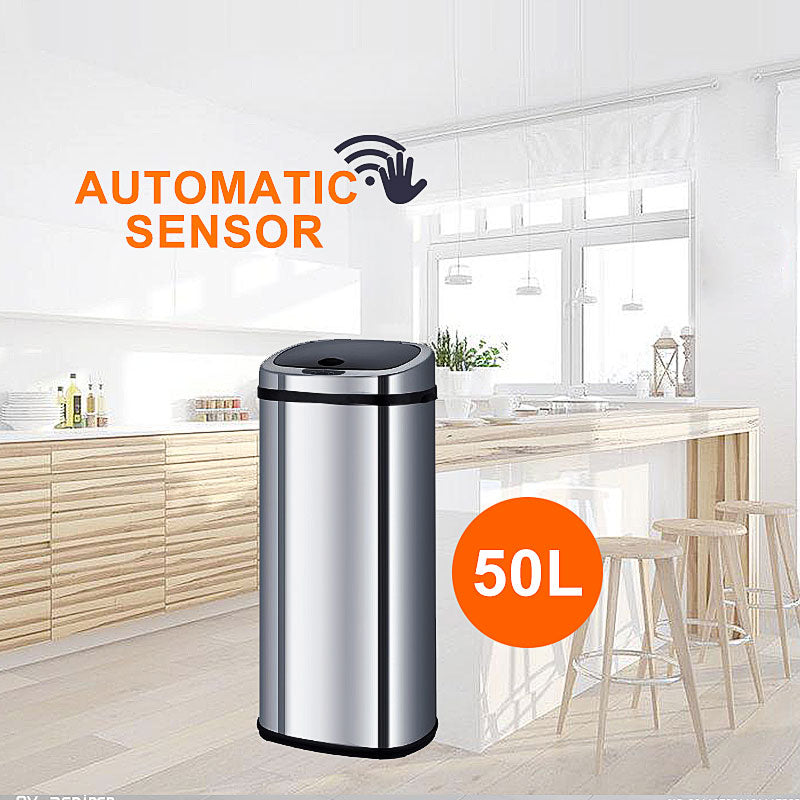 Stainless Steel Sensor Bin for Kitchen Office 50L S02-B