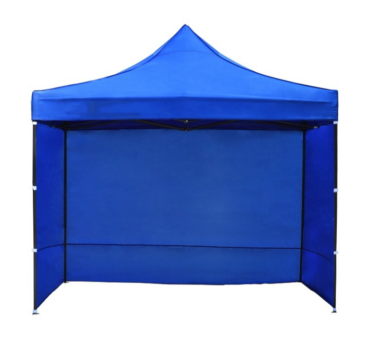 3X3M Folding Gazebo Outdoor Marquee Pop Up 3 Sided Wall Navy Blue