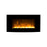 1500W 36" Black Curved Wall Mounted Electric Fireplace Heater Fire Flame
